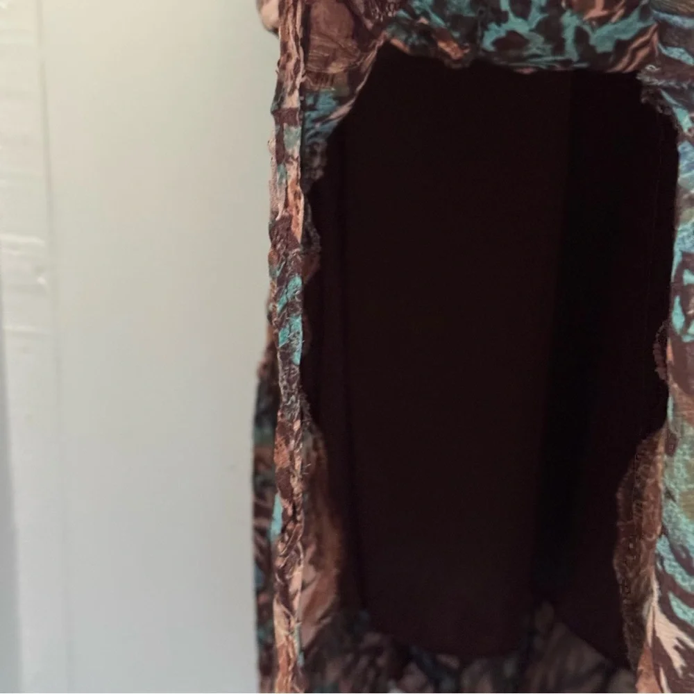 LOLA P- Floral bohemian cowl neck swing dress. XL - Picture 5 of 12